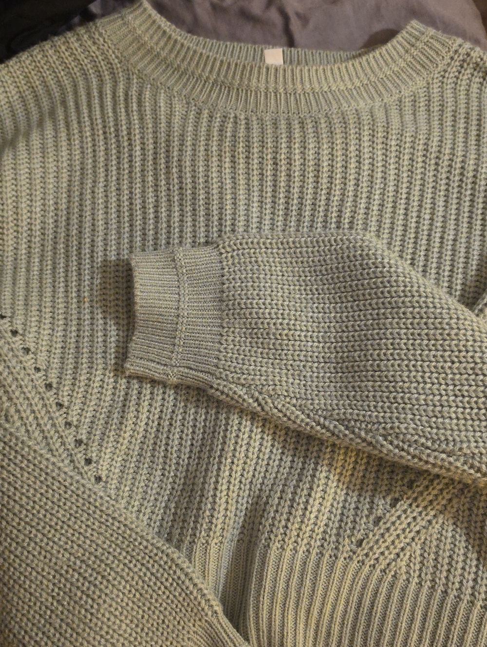 True Craft Womens Crewneck Sweater in Sage Green Euc Oversized Xl Gorgeous